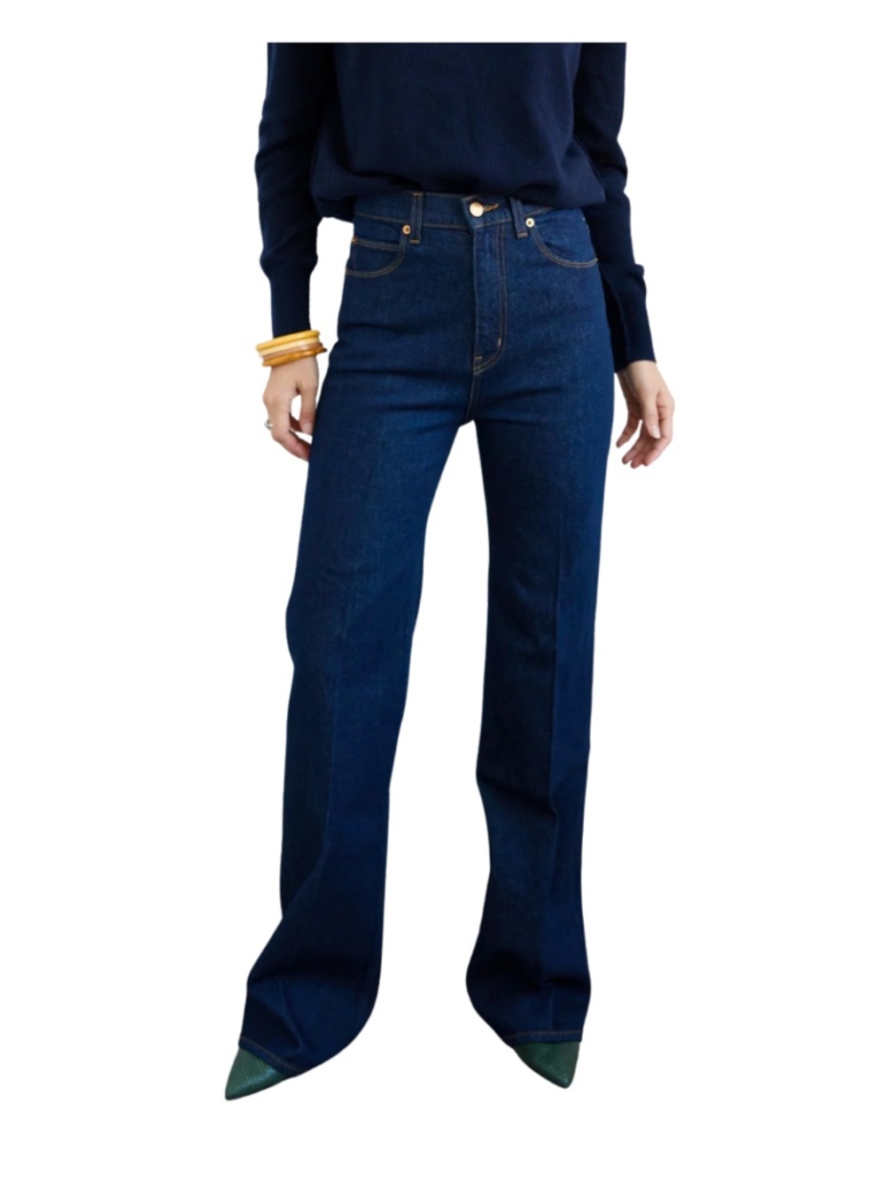 JAMIE HALLER The Crease Blue Jean in Raw Rinse $440 NWT sz 28